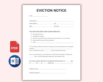 Tenant Exit Form.pdf Printable Eviction Notice. Lease Termination Form. Editable Notice to ...