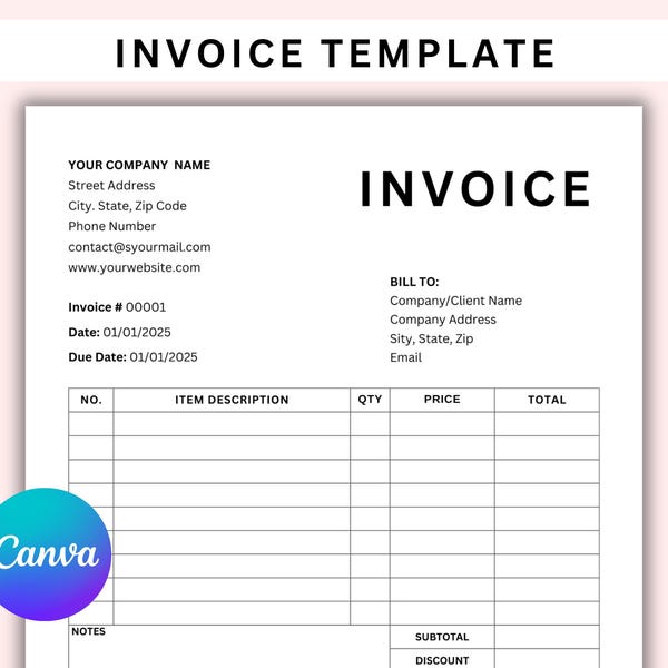 Custom Embroidery Invoice - Etsy