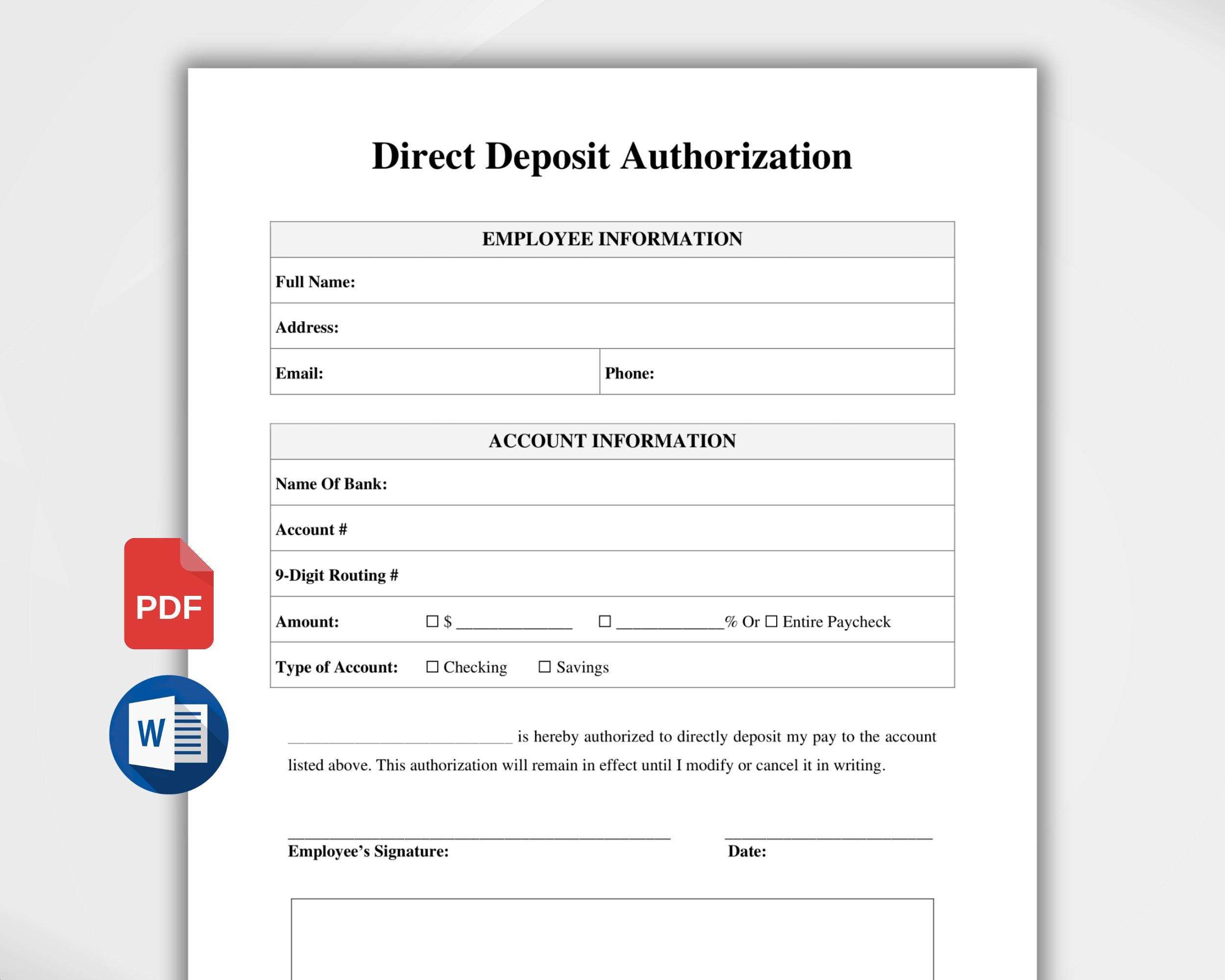 Direct deposit form - Etsy 日本
