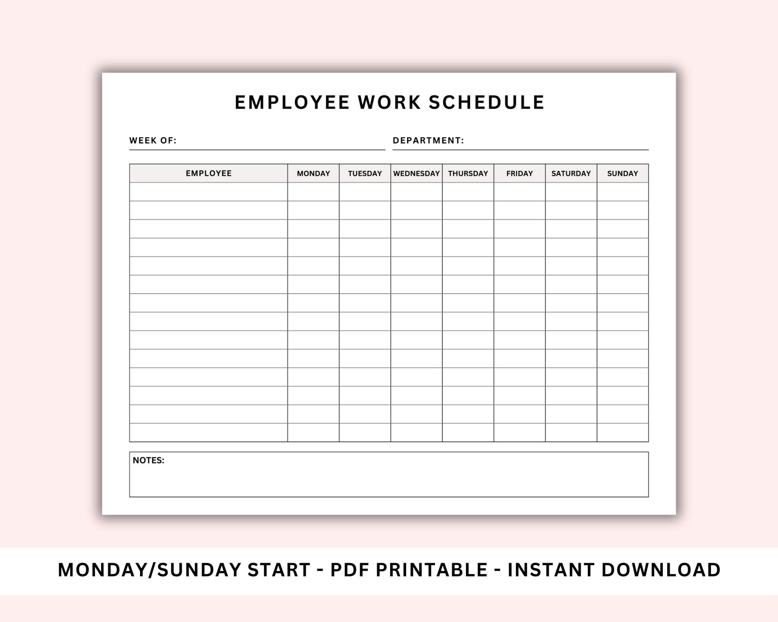 Rutledge Time Sheet.pdf Employee Weekly Work Schedule Printable, Weekly Work Schedule, Staff ...