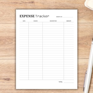 Editable Expense Tracker. Printable Spending Tracker. Expense Log. Purchase Log. Budget Template. Expense Journal Financial Planner WORD PDF