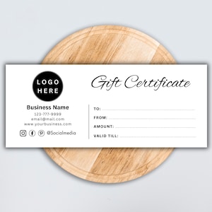 Gift Certificate Template | Editable Gift Voucher | Printable Coupon Card | Modern Gift Certificate | Gift Card CANVA | Instant Download