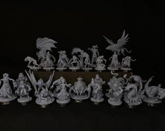 29 Monster Miniaturen STL Bundle, Witcher-inspirierte Kreaturen, Dark Fantasy Set, Old World Kompatibel