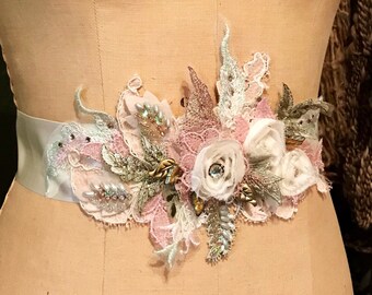 Heirloom Collection Hand Beaded Appliqué Sash