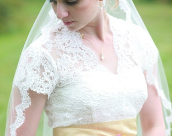 Lace Wedding Jacket - Short or Capped Sleeves