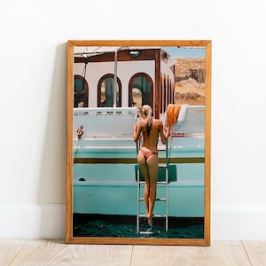 Fashion Poster, Trendy Wall Art, Luxury Life Fashion Print, Sailboat Fashion Framed, Magazine Poster, Sail Poster, Fashion Framed Print
