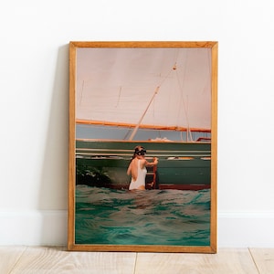 Fashion Poster, Trendy Wall Art, Luxury Life Fashion Print, Sailboat Fashion Framed, Magazine Poster, Sail Poster, Fashion Framed Print