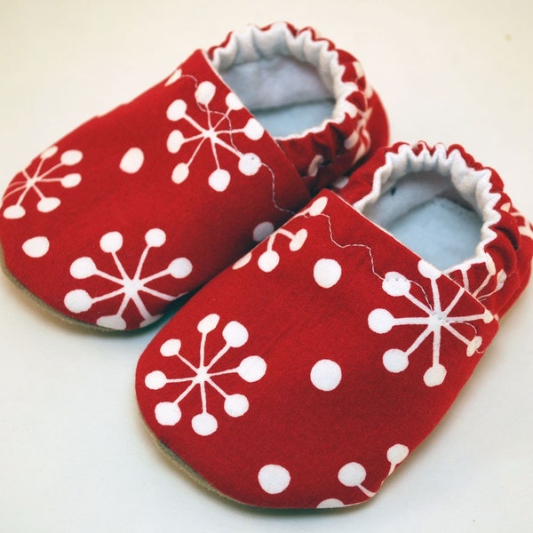 Red Jacks Cloth Baby Shoes