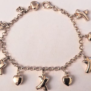 Valentine&#39;s Bracelet/Sterling Silver X&#39;s and O&#39;s Love Bracelet/Promise Bracelet/Best Friend Bracelet/Valentines Day Girlfriend Gift/Love Mom