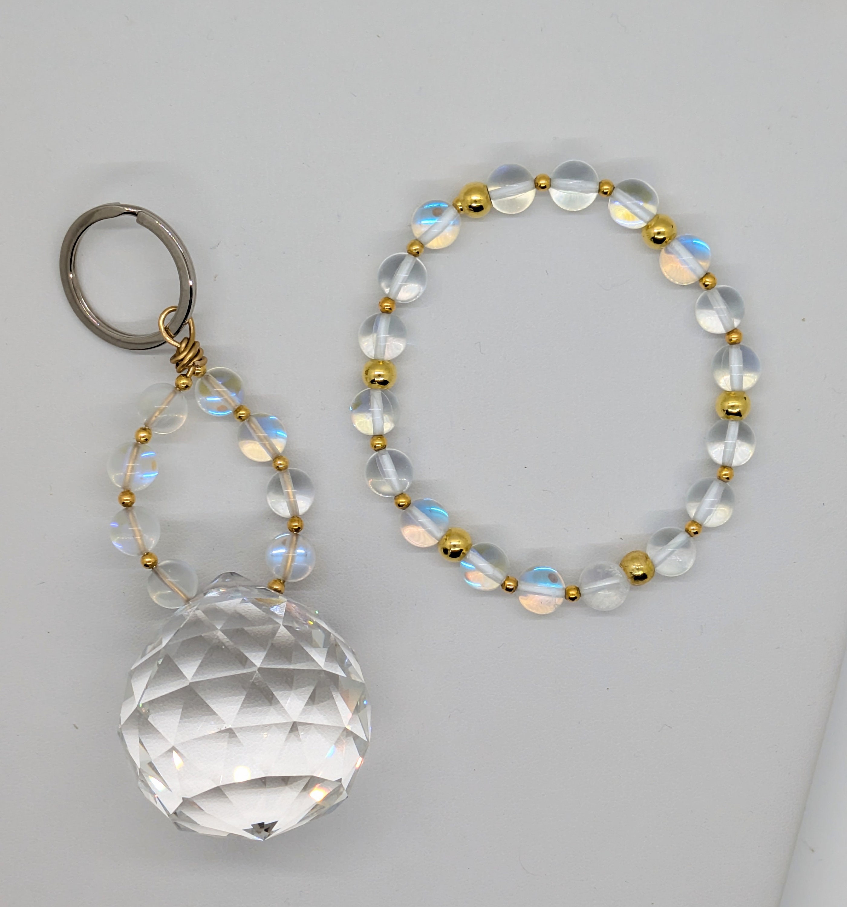 Porte-clés Décoratif Pailleté "Larmes Du Ciel" - Cristal Coloré - Neuf Avec étiquettes