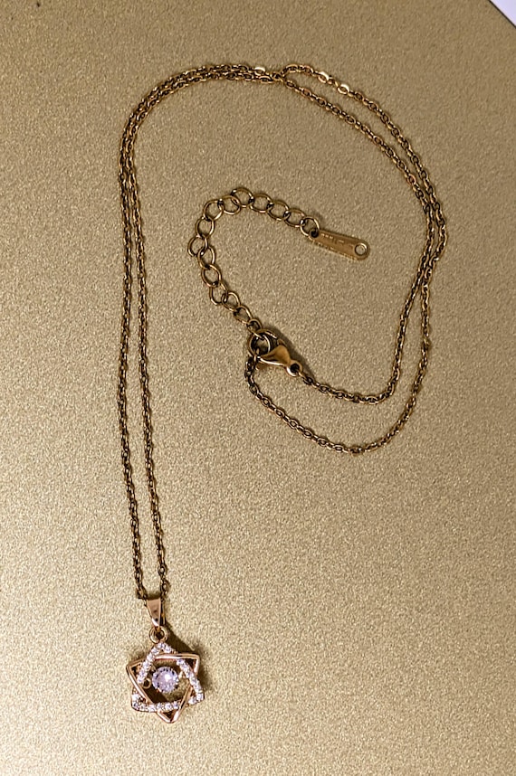 Zircon Star of David/crystal Star of David Judaica Necklace/star