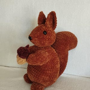Handmade crocheted stuffed squirrel