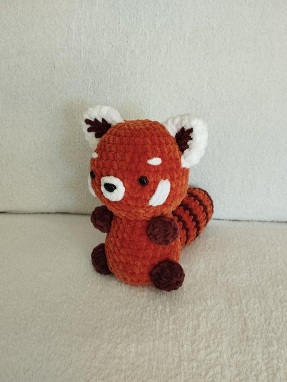手作りのかぎ針編みのレッサーパンダのぬいぐるみ - Etsy 日本