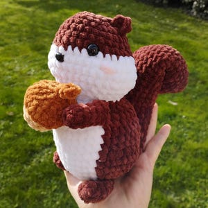 Handmade crocheted stuffed squirrel