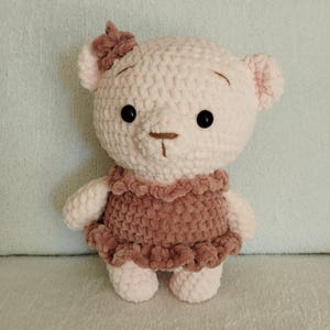 Handmade crochet teddy bear plush