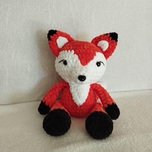 Handmade crochet stuffed fox
