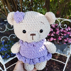 Handmade crochet teddy bear plush