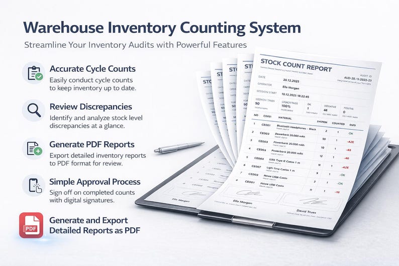 Warehouse Inventory System (google Sheets Web App) | Auto Variance ...