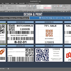 Barcode Print Pro for Excel | QR Code Generator, Sales Label, Code 128 Generator, automatic printing BARCODE Studio V0.1