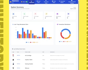 Sistema de Gestão de Armazém | Rastreamento de Inventário | Aplicativo Web do Google Sheets | Controle de Estoque | ERP para Pequenas Empresas