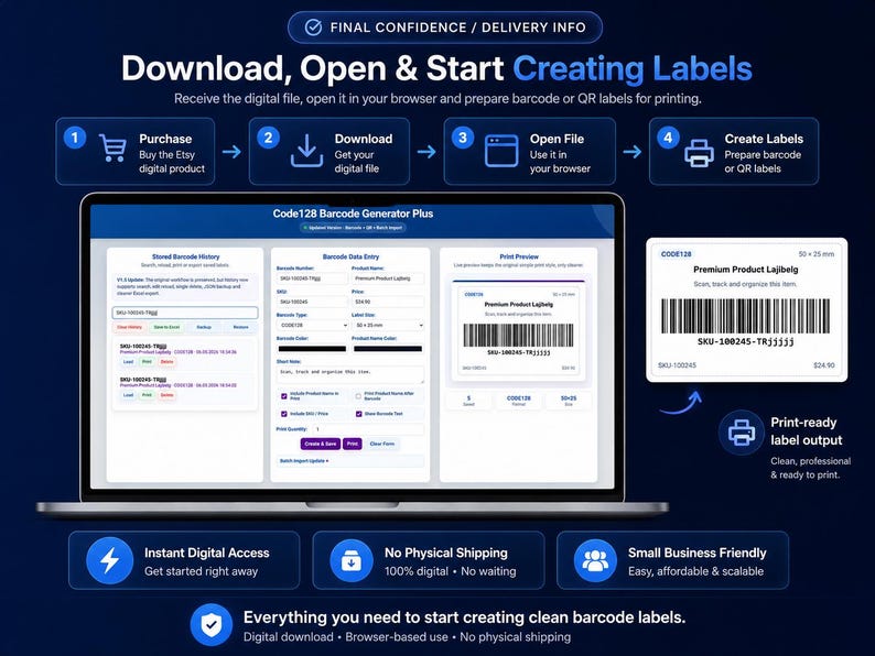 Multi Barcode & QR Label Generator – Printable Product Label Maker - Etsy