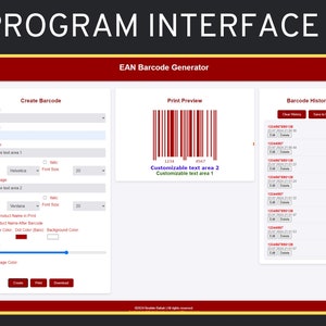 EAN Barcode Generator | EAN13 and EAN8 Support | customization options | custom labels