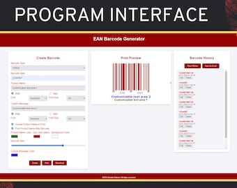 EAN-Barcode-Generator | EAN13 und EAN8 Unterstützung | Individualisierungsoptionen | individuelle Beschriftungen