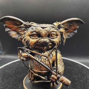 Hand-Painted Gizmo Figure, 3D Printed Gremlins Collectible, Cute Mogwai Gift, Movie Fan Art Display Model