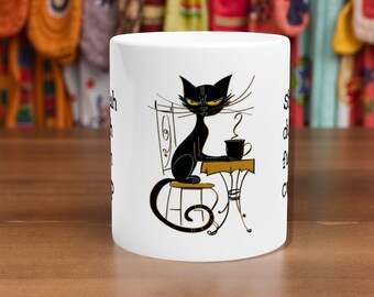 Funny Grumpy Cat Coffee Mug - Sarcastic Coffee Lover Gift