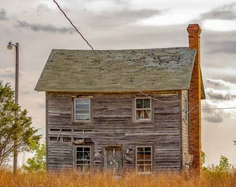 Maryland Landscape, Abandoned Farmhouse, Eastern Shore of MD, Fine Art Photographic Print