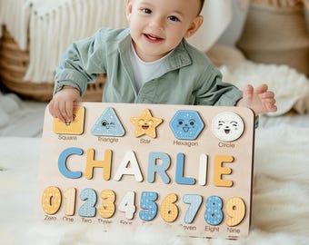 Personalized Baby Boy and Girl Gift, 12 Months Baby Toys, Baby Girl Gifts 1 Year Old, Baby Shower, Gift For 1 Year Old Boy, Name Board