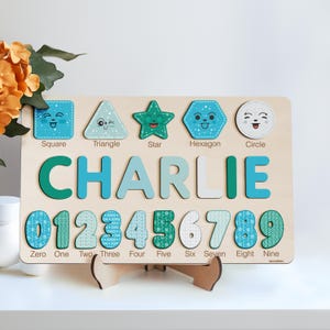 Baby Gifts For Boys, 6 Month Toys For Babies, Puzzle For 1 Year Old, Children Gift, Custom Wooden Puzzle Name, Toddler Name Puzzle, Wood Toy