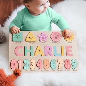 Personalized Baby Puzzle, Puzzle For 2 Year Old, Name Toy, Baby Gifts 6 To 12 Months, Toys For 1 Year Old Girls, Easter Present, Kids Puzzle