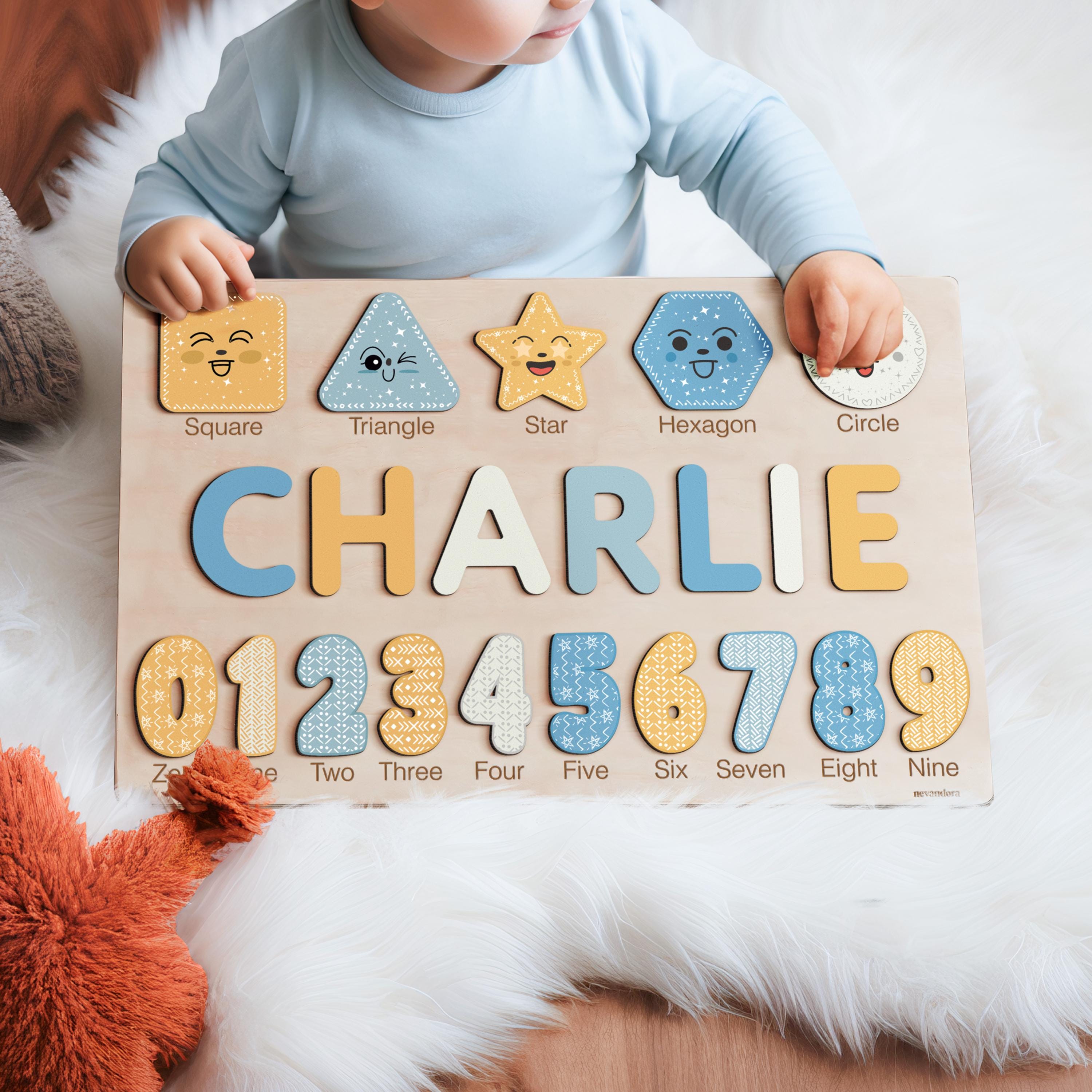 Custom Name Puzzle for Baby Boy and Girl Newborn Baby Gift Montessori ...
