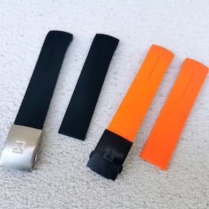 Per Tissot T-TOUCH T013 T047 20mm Cinturino In Morbida Gomma - Foto 7