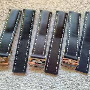 Aftermarket Leather Band for Breitling Navitimer, Superocean, Avenger Watch - 20mm/22mm/24mm