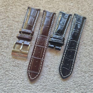 Alligator Leather Strap for Breitling Navitimer, Superocean, Avenger Watch - 22mm/24mm