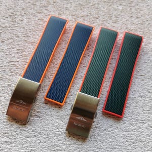 Rubber Strap for Longines Hydroconquest, Conquest L3.642/L3.781/L3.782 - 21mm with Curved End