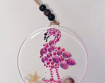 Atrapasol de flamenco o adorno navideño