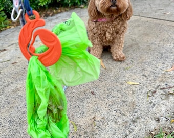 Dog Poop Bag Holder | Hands Free Waste Carrier for Leashes | Dog Walking Accessories. Designed + Made in Australia