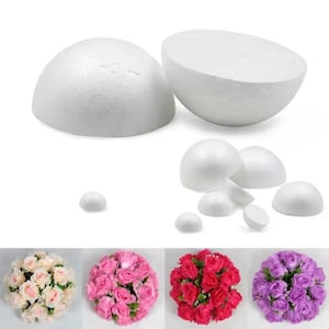 Half Round Solid Polystyrene Styrofoam Foam Balls for DIY Wedding ...