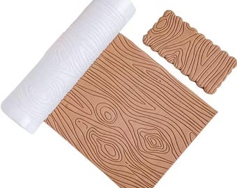 Rodillo texturizador de anillos de árbol, herramienta de madera para repujar arcilla blanda, ideal para cerámica, joyería y elaboración de pendientes.
