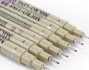 12pcs Fine Line Art Pens Set | 0.5 Student Drawing Pens | Micron-Style Needle Tip Markers for Sketching & Illustration