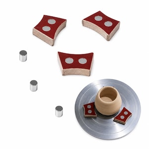 Pottery Wheel Magnetic Centering Clips | 3PCS Magnetic Turntable Locator | Clay Centering Tool for Ceramic Wheel Throwing