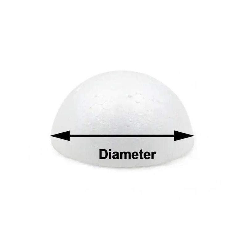Half Round Solid Polystyrene Styrofoam Foam Balls for DIY Wedding ...