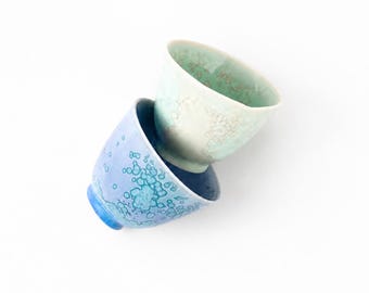 300ml Green/Blue Crystal Glaze Ceramic Tea Cup