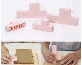 Pink T-Shaped Pottery Clay Angle Cutter | 30/45/60 degree Bevel Cutting Tool for Ceramic & Clay Work