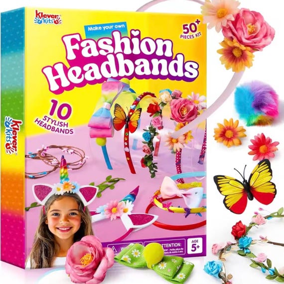 Einhorn Stirnband DIY Craft Kit für Mädchen 6 Stück kreative Haarband Set ungift