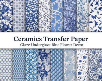 Pottery Ceramic Transfer Paper – Underglaze & Glaze Decal Sheets for Clay Decoration, Kiln Firing, Ceramic Crafts