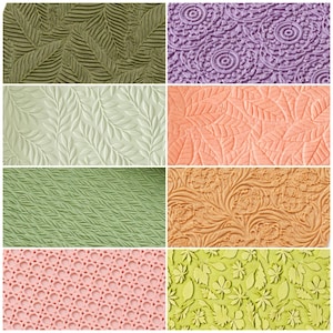 Textuurrollerset polymeerklei, blad, monstera en barok reliëfhulpmiddelen voor doe-het-zelfoorbellen, sieraden en aardewerk